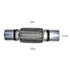 Tutuxio Exhaust Flex Pipe ID 2.5"x6"x10" with 2pcs U-Bolt Clamps,