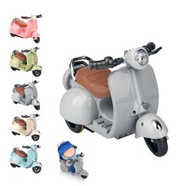 YXTXGUA Mini Scooter Toy for Plush Doll Motorcycle with Light and Music Fun Doll Car Accessories Interactive Rotating Desktop Decor (Grey)