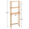 AmazerBath Bamboo Over Toilet Storage Shelf - 3-Tier Freestanding Rack,