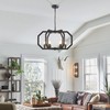 Lanhall 6 Light Farmhouse Chandelier Black Dining Room Light Fixture