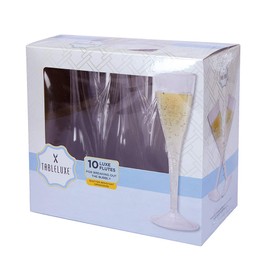 Classicware 1-Piece Plastic Champagne Glasses, 5 Ounce, Clear (60-Count)