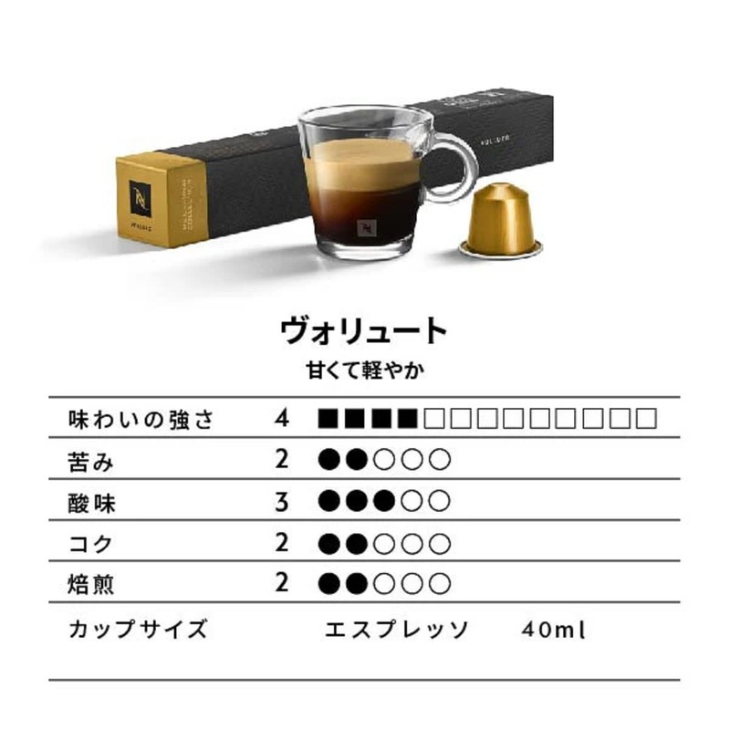 Nespresso Volute RO-E05K21 5-Piece Set (50 Cups) Original Exclusive Capsules