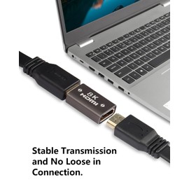 CERRXIAN 8K HDMI Coupler, HDMI 2.1 Female to Female Adapter, HDMI Extender Connector Converter Supports 8K@60Hz, 4K@120Hz 3D for Monitors, Laptop, Projector(2-Pack)