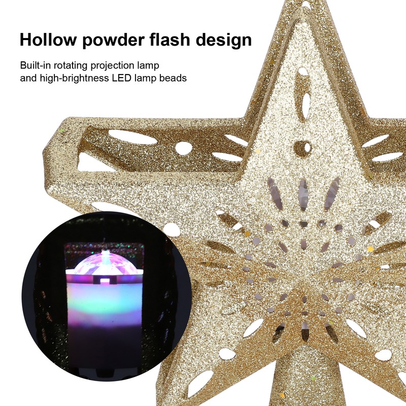LED Snowflake Projector Lamp Light Snowflake Rotating Christmas Decoration GoldenUS