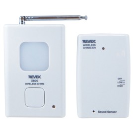 Levex X870 Wireless Chime X Series Transmitter and Receiver Set, Call Chime Set, Sound Sensor