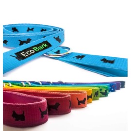 EcoBark Dog Leash - 5 FT Soft Comfort Leashes with Padded Handle - Strong Durable Heavy Duty - Training and Pulling for Small, Medium or Large Dogs - Great for Control, Dog Training & Walking (Blue)