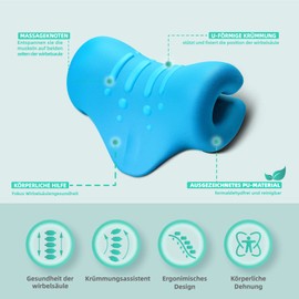 ISTOYO Nackenstrecker, Nacken und Schulter Relaxer, Nackendehner zur Linderung von Nackenschmerzen, Nackenstrecker Zervikales Traktionsgerät zur Kiefergelenksschmerzen, Nackenhaltungskorrektur