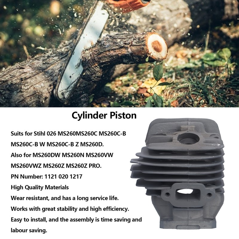 Cylinder Piston Kit Chain Saw 44.7mm Metal Set Kit for