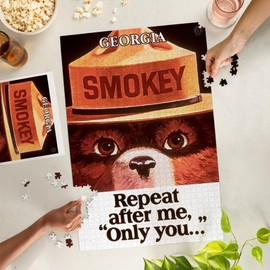 Lantern Press 1000 Piece Jigsaw Puzzle, Georgia, Vintage Poster, Smokey Bear, Repeat After Me, Only You