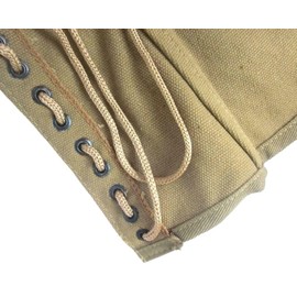 Reproduction Pair of WW2 WWII US M1938 Soldier Canvas Puttee Leggings Brown