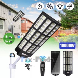 10000W Outdoor 1680LED Solar Street Light Commercial Dusk to Dawn Road Lamp+Pole