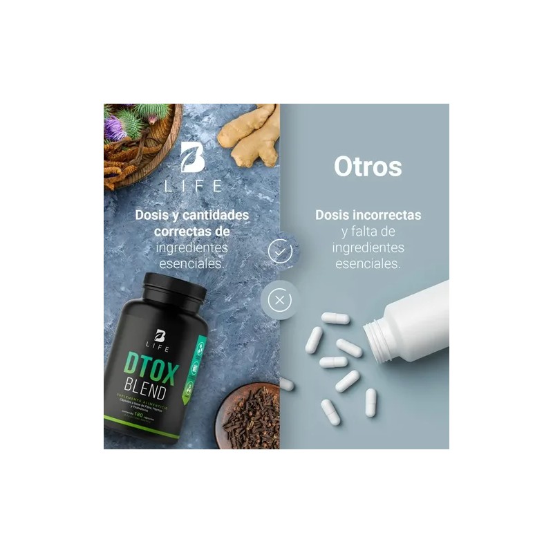 Detox Natural De 180 Cápsulas, Dtox Blend B Life