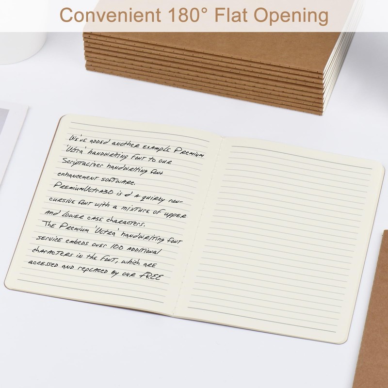 ZCZN 100 Pack A5 Kraft Notebooks Bulk, 8.15x5.5 Inches Lined