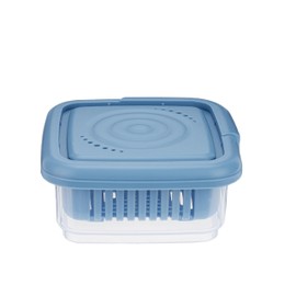 Soap Dish, Square Soap Travel Case with Drainage Layer, Leak-Proof Soap Container for Gym, Bathroom, Traveling, Camping, Soap Bar Shampoo Holder for Shower (Blue)