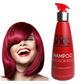 Shampoo Matizador Cabello Rojo Teñido Kolor Shot 300ml - Refuerza la Intensidad de los tonos Rojizos y Caobas