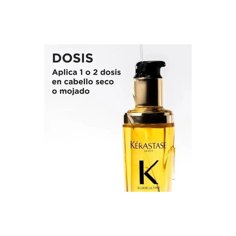 Aceite Capilar Krastase Elixir Ultime LHuile Originale Reutilizable, Cabello Brillante,