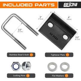 BEJONI Hitch Tightener Anti-Rattle Stabilizer, Heavy Duty Hitch Clamp for1.25" to 2",Hitch Mount with Protective Anti-Rust Coating for Cargo Carrier, Trailer