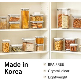 Vakuen Premium Airtight Food Storage Containers, 3PC-SET, Smart One-Click Seal