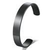 BIYONGDE 1 PC Mens Black Cuff Bracelet Solid Minimalist Stainless