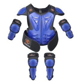 Kids Dirt Bike Gear Chest Protector Motocross，Youth Motorcycle Armor Suit with Knee Shin Guard Elbow Pads for Boys Girls Riding Protective Gear