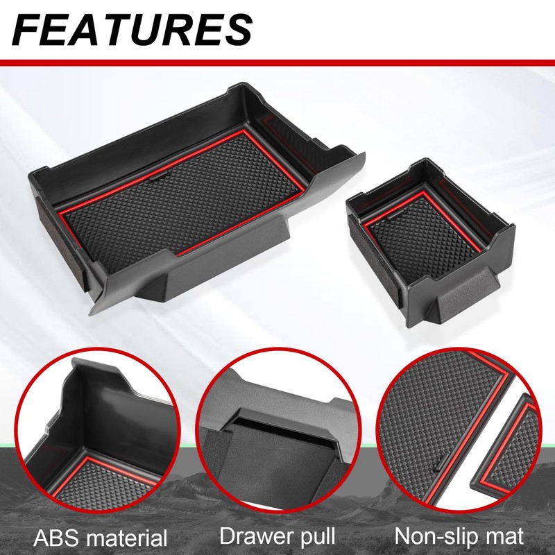 Tmipakioy Organizer Storage Drawer Compatible with for 2014-2024 Toyota 4Runner