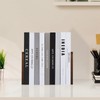 VIVTOB Book Ends, Black Walnut Wooden Bookends for Shelves -