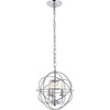 Living District Wallace 3-Light Mid-Century Metal Pendant in Chrome and