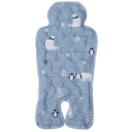 Car Seat Cooler Pad for Children, Double Sided, Summer Breathable Ice Stroller Cooler Mat, Multifunctional Gel Baby Cooling Pad Suitable for Stroller, Dining Chair, Safety Seat (Blue Polar Bear)