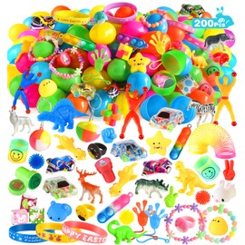 200 Pack Prefilled Easter Eggs with Toy Inside, Filled Plastic Easter Eggs, Surprise Eggs with Assorted Toys, Easter Egg Hunt, Easter Basket Stuffers, Party Favors Bulk for Kids/Toddlers/Boys/Girls