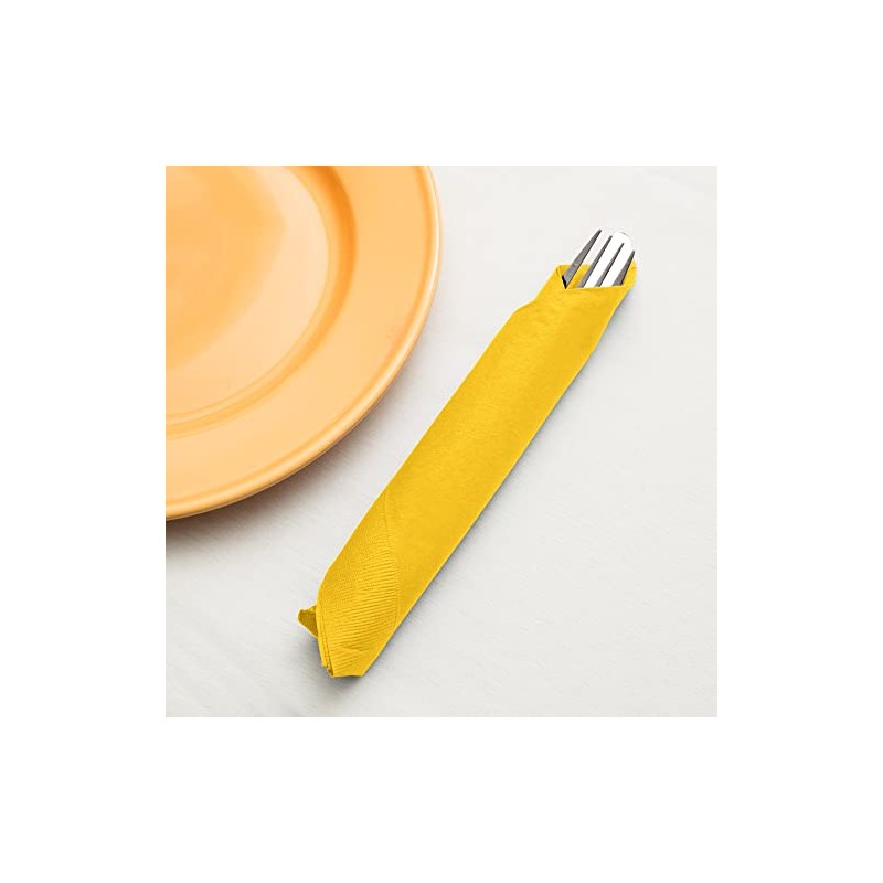 Creative Converting 3-Ply Paper Dinner Napkins, 8.75" Size, School Bus