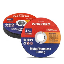 WORKPRO 10-Pack Cut-Off Wheels, 4-1/2 x 7/8-inch Metal&Stainless Steel Cutting Wheel, Thin Metal Cutting Disc for Angle Grinder