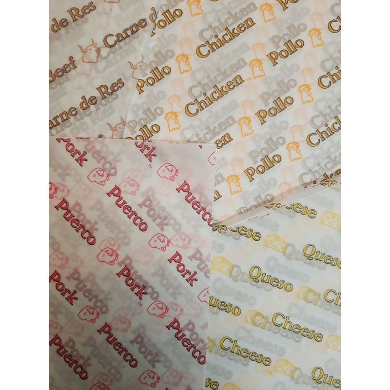 Tamale Wrappers Chicken Beef Cheese Pork Parchment Paper 9"x10" (CHEESE)