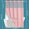 Conbo Mio Extra Long No Hook Waffle Weave Shower Curtain