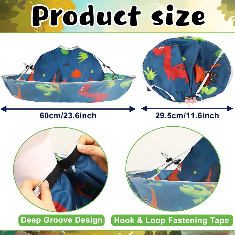 Dinosaur Hair Cutting Cape, Cartoon Dinosaur Prints Adjustable Haircut Cape
