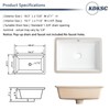18 Inch Undermount Bathroom Sink White Rectangular Porcelain Ceramic Vanity