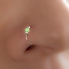 Clip On Nose Ring No Piercing Needed - 24G Green