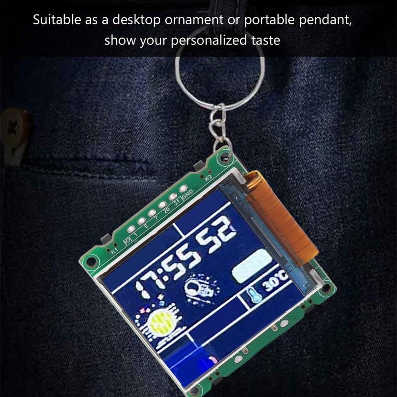 For ESP32 C3 Desktop Trinket Support WiFi Bluetooth 1.44inch LCD