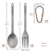 TiTo NEW Titanium Cutlery Set with Fork and Spoon in