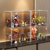 GUDEMAY Clear Stackable Plastic Storage Bins with Lid, Dustproof Display
