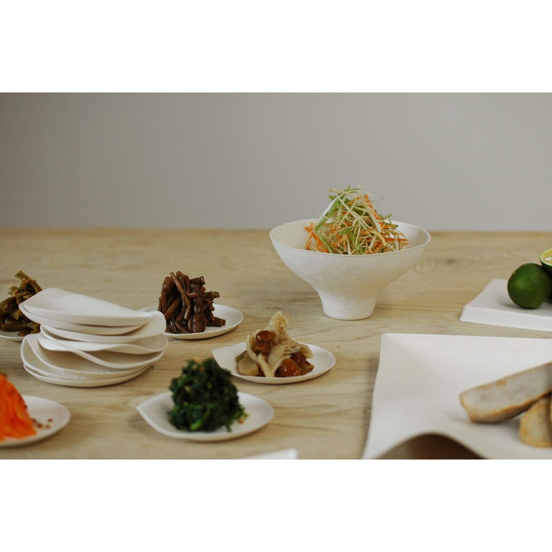 Compote DM-008S Plates, Set of 50, Commercial Use, Washara Paper