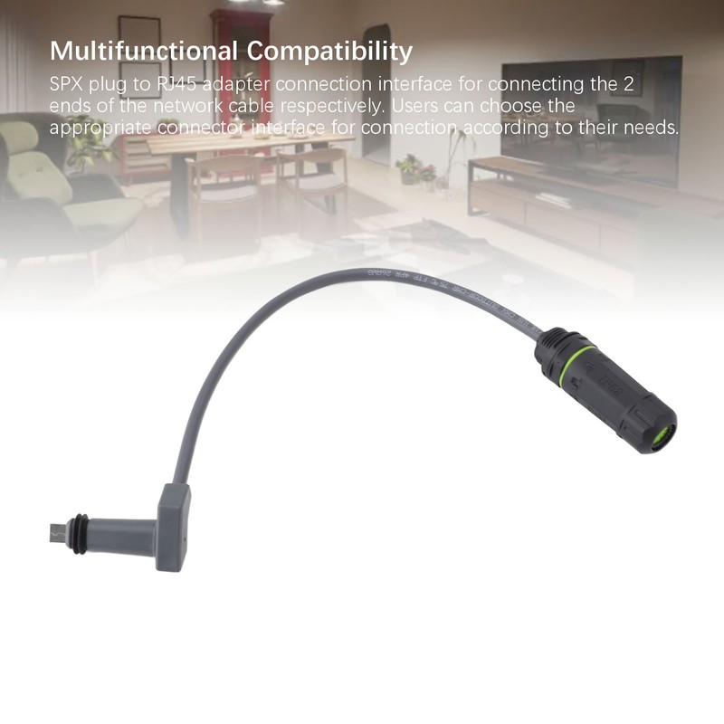 SPX Plug to RJ45 Adapter IP68 Waterproof 1200Mbps Data Transfer
