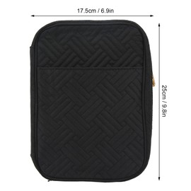 Joyero Pequeño, Estuche Organizador de Joyas de Viaje Rollo de Almacenamiento de Joyas Portátil con Bolsas de Carpeta Transparentes para Pendientes Collares Negro