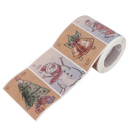 Pegatina Navideña, 6 Diseños, 250 Etiquetas Adhesivas Decorativas para Tarjetas Sobres Cajas Etiquetas de Nombre de Navidad