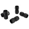 5PCS 10AN Fitting Adapter Black Female Straight Swivel Aluminum Alloy