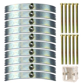 10 Pcs Back Box Repair Clip,Socket Screws Kit,Electrical Saver,Switch Cassette Repairman Clips,Wall Tool,Screw Hooks,Universal 86 Type,Outlet Accessories,Scre Hooksback,Adjustable Support Rods Tools