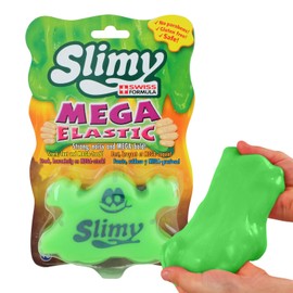 SLIMY Mega Elastic 150 g - Original Mega Slime Play Clay for Children, Fun with Super Stretchy Slime in the Original Slimy Tin, Elastic Play Clay (Toy from 3 Years), Colour: Green