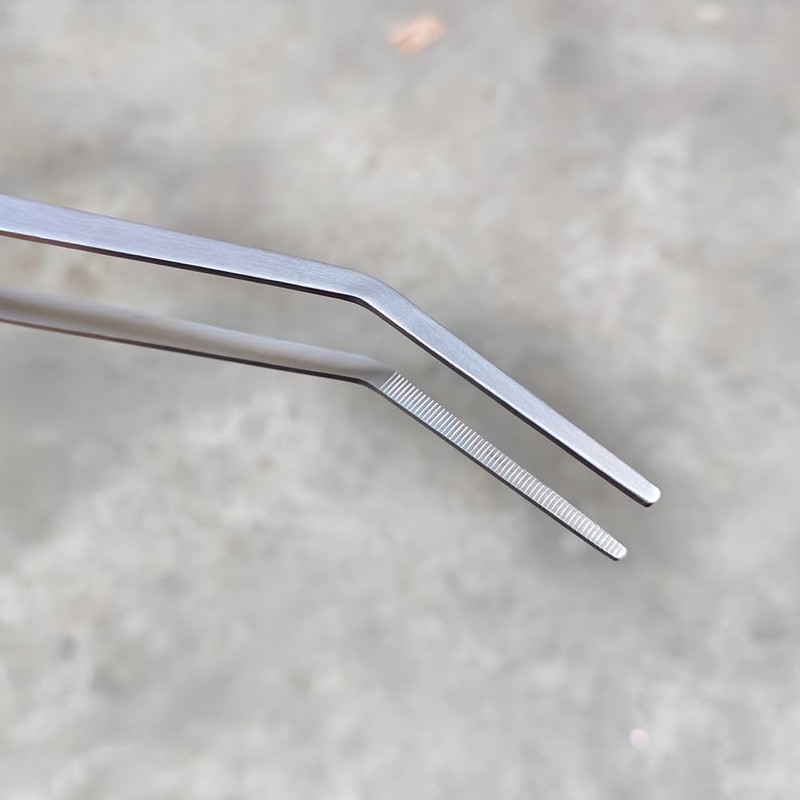 Extra Long 18.7 Inch Stainless Steel Tweezers Feeding Tongs (Longer