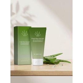 Fresh Aloe Vera Gel, Soothing Sunburn Relief & Deep Hydrating Moisturizer, Redness Calming After Sun Care Gel for Sensitive Face & Body Skin 60G/2.11OZ (1)