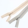Leekayer 9 Inch Invisible Zippers Beige Grey 3# Nylon Coil