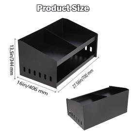 GarveeTech Helmet Tray, Aluminium Double Helmet Placement Rack, Triple Helmet Tray for Shops, Garages, Storerooms - Stores 3 Helmets - Gloves Goggles Jerseys, Sides for Hanging Clothes